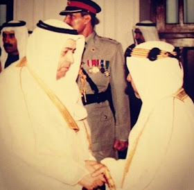 امير البحرين صاحب السمو الشيخ عيسى بن سلمان آل خليفه أمير البحرين و خالد بن يوسف المطر مدير الشئون الادارية والمالية بالديوان الأميري Amir of Bahrain Shaikh Isa bin Salman Al-Khalifa with Khalid bin Yusuf Al-Mattar, Head of Administrative and Financial Affairs, Amiri Court امير البحرين صاحب السمو الشيخ عيسى بن سلمان آل خليفه أمير البحرين و خالد بن يوسف المطر مدير الشئون الادارية والمالية بالديوان الأميري Amir of Bahrain Shaikh Isa bin Salman Al-Khalifa with Khalid bin Yusuf Al-Mattar, Head of Administrative and Financial Affairs, Amiri Court